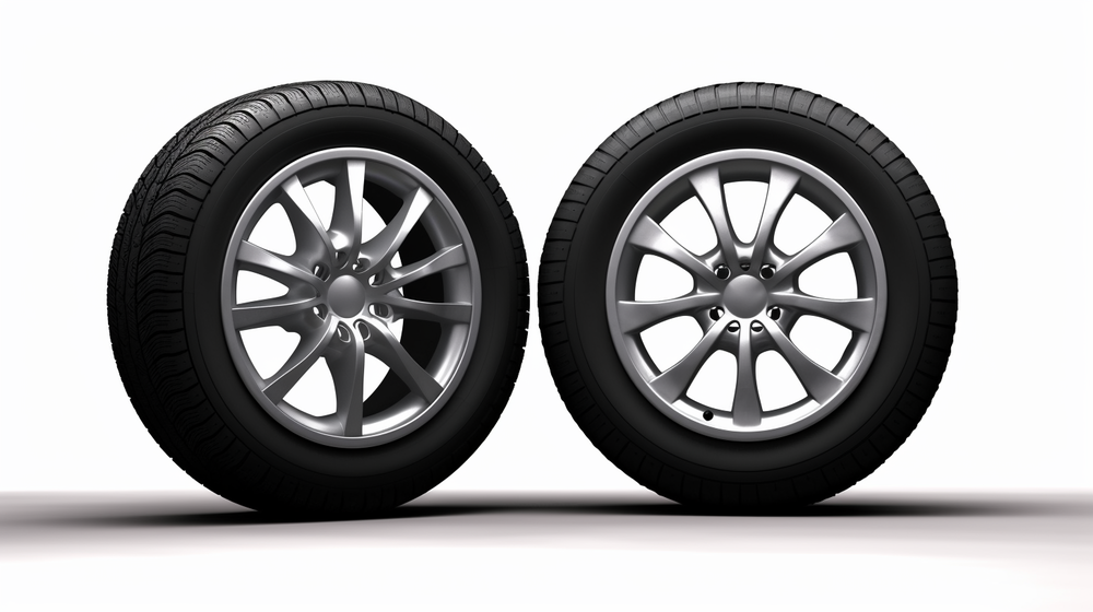 一张汽车轮胎的摄影图汽车轮胎